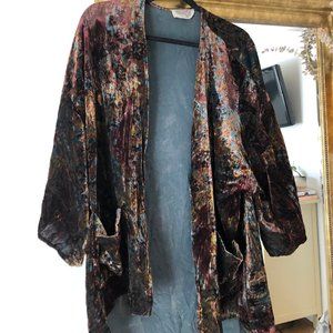 urban outfitters brown velvet cardigan